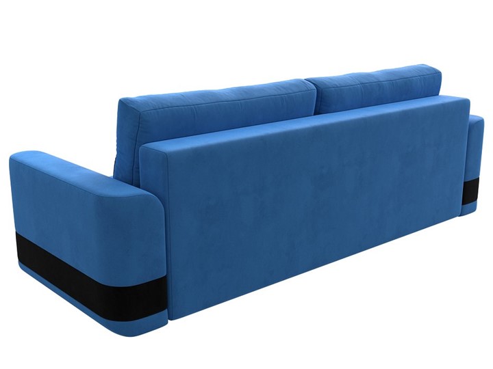 Прямой диван Честер, Голубой/черный (велюр) в Петрозаводске - изображение 7