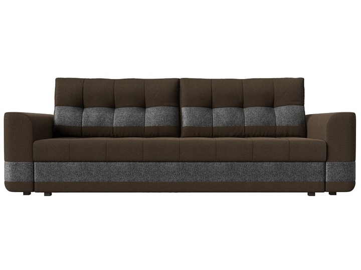 Прямой диван Честер, Коричневый/серый (рогожка) в Петрозаводске - изображение 1