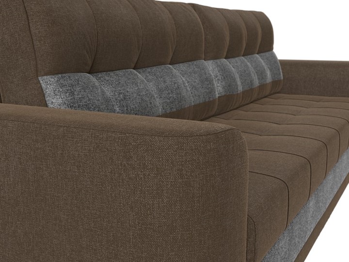 Прямой диван Честер, Коричневый/серый (рогожка) в Петрозаводске - изображение 3