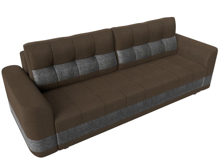 Прямой диван Честер, Коричневый/серый (рогожка) в Петрозаводске - изображение 4