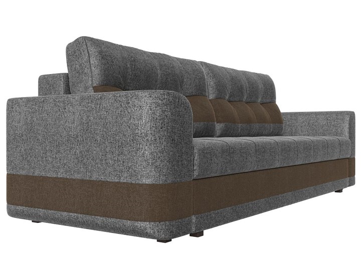 Прямой диван Честер, Серый/коричневый (рогожка) в Петрозаводске - изображение 2