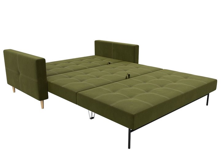 Прямой диван Лига-038, Зеленый (микровельвет) в Петрозаводске - изображение 1