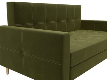 Прямой диван Лига-038, Зеленый (микровельвет) в Петрозаводске - предосмотр 4