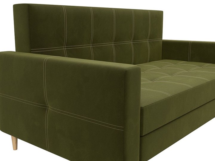 Прямой диван Лига-038, Зеленый (микровельвет) в Петрозаводске - изображение 4