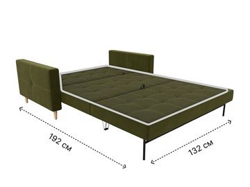 Прямой диван Лига-038, Зеленый (микровельвет) в Петрозаводске - предосмотр 8
