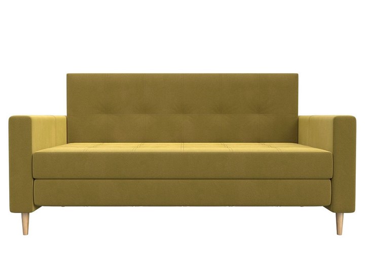Прямой диван Лига-038, Желтый (микровельвет) в Петрозаводске - изображение 6