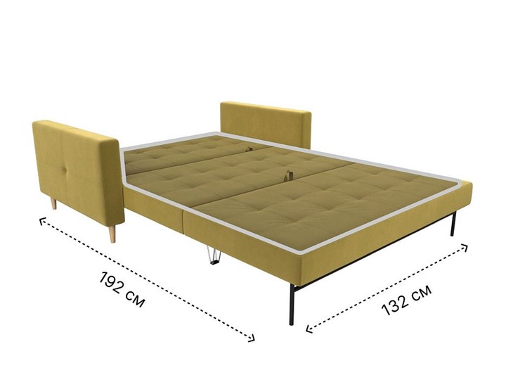 Прямой диван Лига-038, Желтый (микровельвет) в Петрозаводске - изображение 8