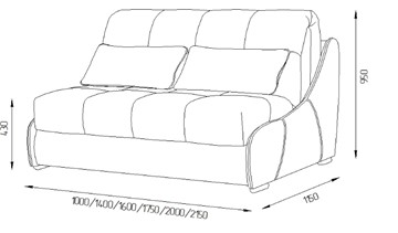 Прямой диван Токио 165 (НПБ) в Петрозаводске - предосмотр 2