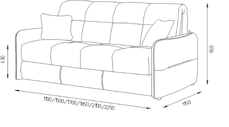 Прямой диван Токио 2 130 (НПБ) в Петрозаводске - изображение 7