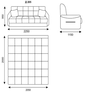 Прямой диван Токио 2 205 (ППУ) в Петрозаводске - предосмотр 1