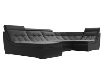 Модульный П-образный диван Холидей люкс, Черный (экокожа) в Петрозаводске - предосмотр 4