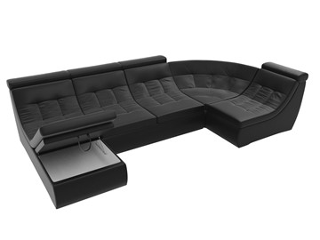 Модульный П-образный диван Холидей люкс, Черный (экокожа) в Петрозаводске - предосмотр 6