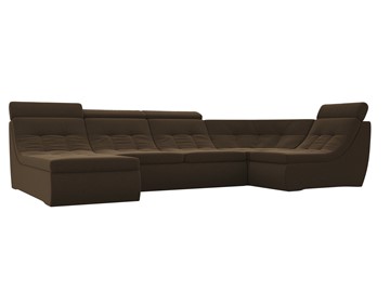 Модульный раскладной диван Холидей люкс, Коричневый (микровельвет) в Петрозаводске - предосмотр