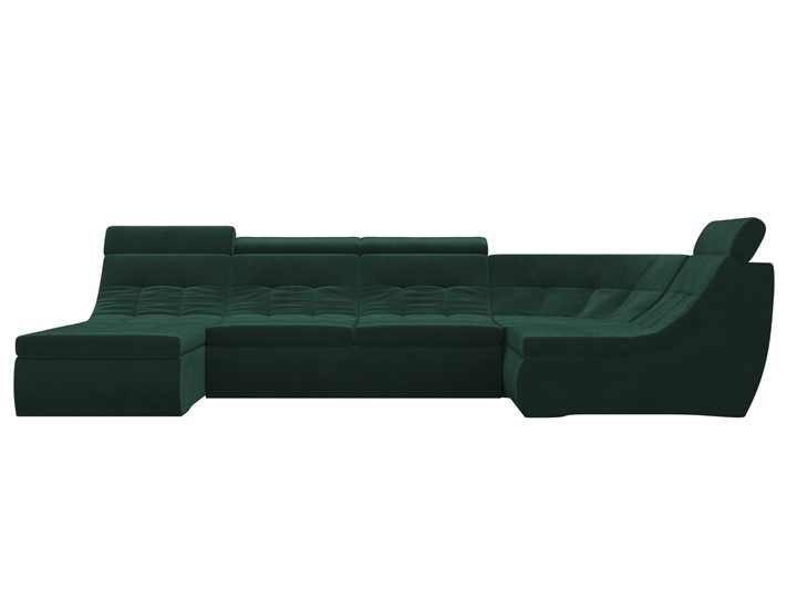 Модульный П-образный диван Холидей люкс, Зеленый (велюр) в Петрозаводске - изображение 3