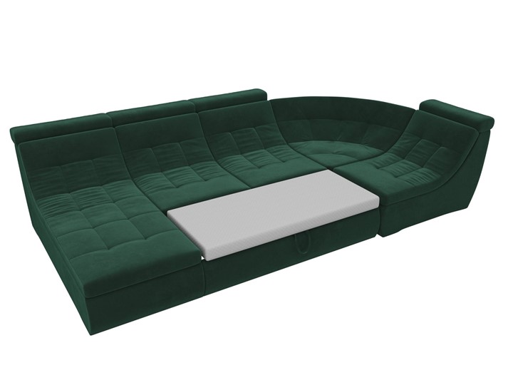 Модульный П-образный диван Холидей люкс, Зеленый (велюр) в Петрозаводске - изображение 7
