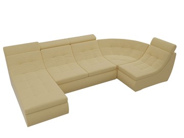 Модульный П-образный диван Холидей люкс, Желтый (микровельвет) в Петрозаводске - предосмотр 5