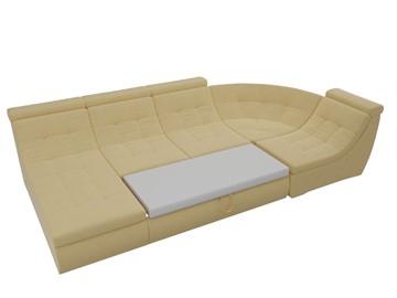 Модульный П-образный диван Холидей люкс, Желтый (микровельвет) в Петрозаводске - предосмотр 6
