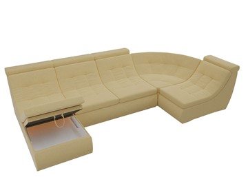 Модульный П-образный диван Холидей люкс, Желтый (микровельвет) в Петрозаводске - предосмотр 7
