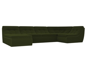 Большой модульный диван Холидей, Зеленый (микровельвет) в Петрозаводске