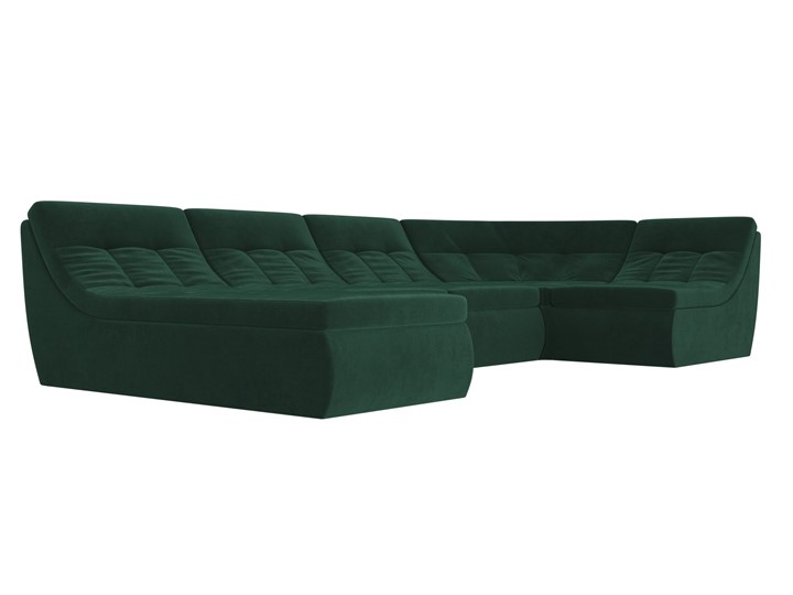 Большой модульный диван Холидей, Зеленый (велюр) в Петрозаводске - изображение 4