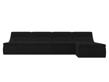 Модульный раскладной диван Холидей, Черный (велюр) в Петрозаводске - предосмотр 3