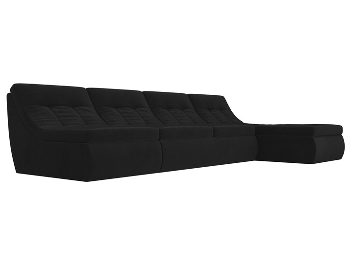 Модульный раскладной диван Холидей, Черный (велюр) в Петрозаводске - изображение 4
