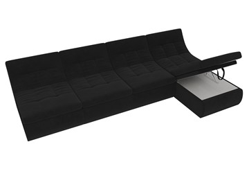 Модульный раскладной диван Холидей, Черный (велюр) в Петрозаводске - предосмотр 6