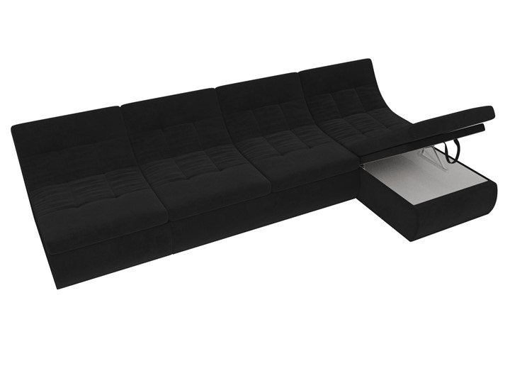 Модульный раскладной диван Холидей, Черный (велюр) в Петрозаводске - изображение 6