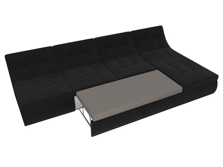 Модульный раскладной диван Холидей, Черный (велюр) в Петрозаводске - изображение 7