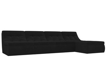 Модульный раскладной диван Холидей, Черный (велюр) в Петрозаводске - предосмотр
