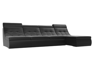 Модульный раскладной диван Холидей люкс, Черный (экокожа) в Петрозаводске - предосмотр
