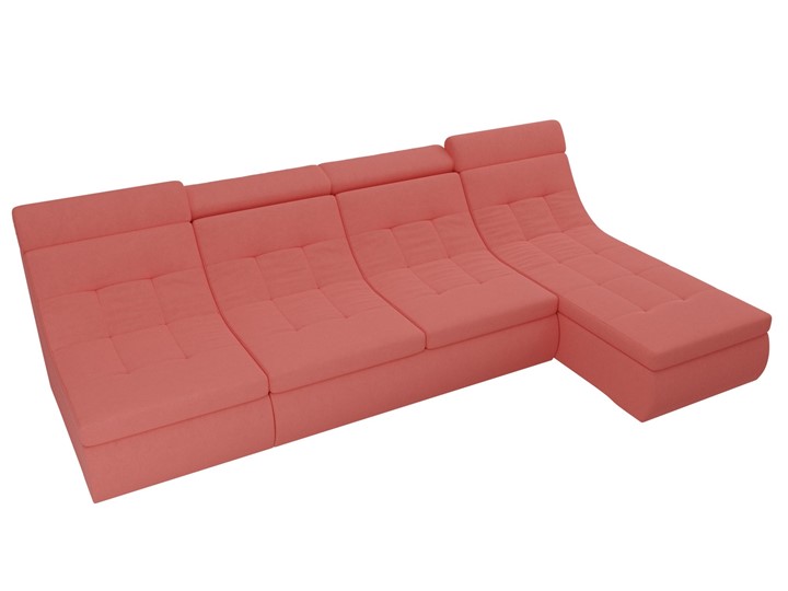 Модульный раскладной диван Холидей люкс, Коралловый (микровельвет) в Петрозаводске - изображение 6