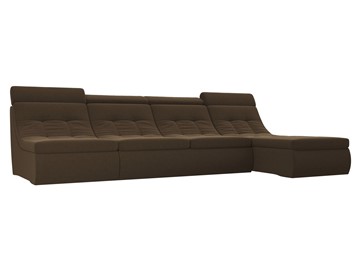 Модульный угловой диван Холидей люкс, Коричневый (микровельвет) в Петрозаводске - предосмотр