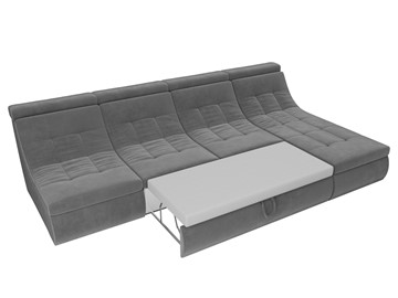 Большой модульный диван Холидей люкс, Серый (велюр) в Петрозаводске - предосмотр 8