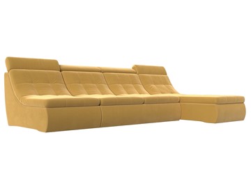 Модульный угловой диван Холидей люкс, Желтый (микровельвет) в Петрозаводске
