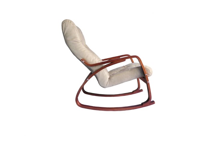 Кресло-качалка Гранд, замша крем в Петрозаводске - изображение 1