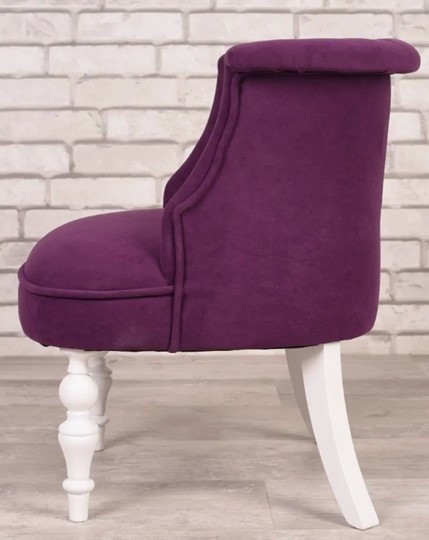 Кресло Бархат (фиолетовый/белый) в Петрозаводске - изображение 1