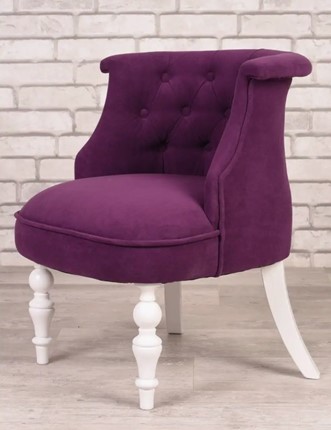 Кресло Бархат (фиолетовый/белый) в Петрозаводске - изображение