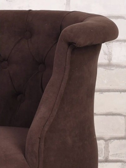 Кресло Бархат (темно-коричневый/темно-коричневый) в Петрозаводске - изображение 3