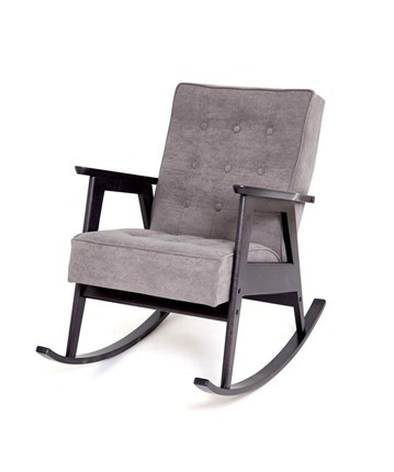 Кресло-качалка Ретро (венге / RS 15 - темно-серый) в Петрозаводске - изображение