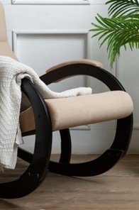 Кресло-качалка в гостиную Корсика, ткань Amigo Beige 34-Т-AB в Петрозаводске - предосмотр 6