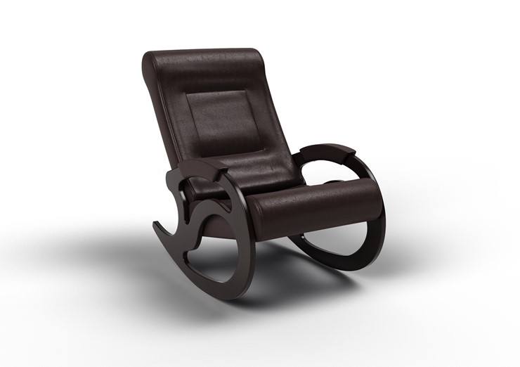 Кресло-качалка Вилла, экокожа крем 11-К-КР в Петрозаводске - изображение 1