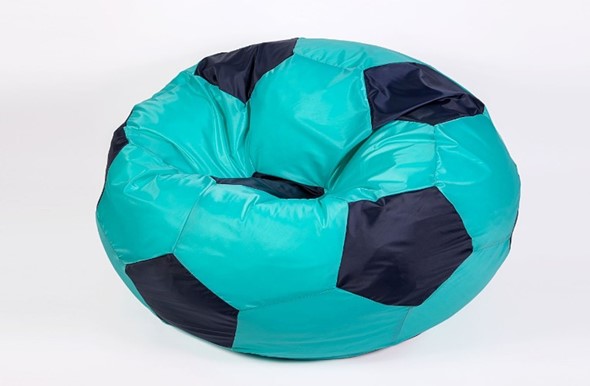 Кресло-мешок Мяч большой, бирюзово-черный в Петрозаводске - изображение