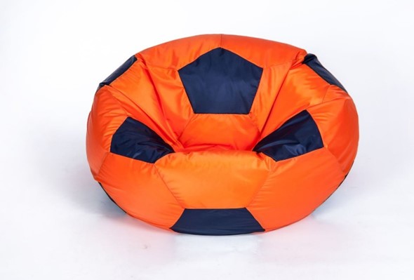 Кресло-мешок Мяч большой, оранжево-черный в Петрозаводске - изображение