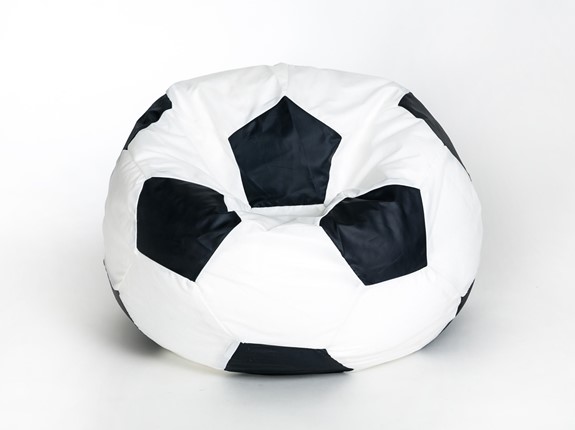 Кресло-мешок Мяч малый, бело-черный в Петрозаводске - изображение