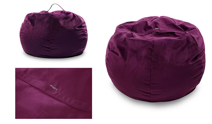 Кресло-мешок Орбита, велюр, фиолетовый в Петрозаводске - изображение 2