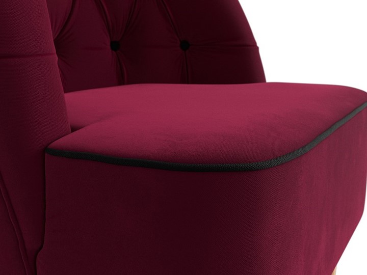 Кресло для отдыха Амиса, Бордовый\Черный (Микровельвет) в Петрозаводске - изображение 3