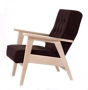 Кресло Ретро (беленый дуб / RS 32 - коричневый) в Петрозаводске - предосмотр 1