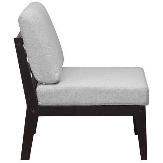 Кресло Массив мягкое, ткань серый, каркас венге в Петрозаводске - изображение 2