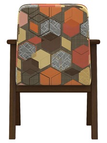 Кресло Ретро ткань геометрия коричневый, каркас орех в Петрозаводске - предосмотр 2
